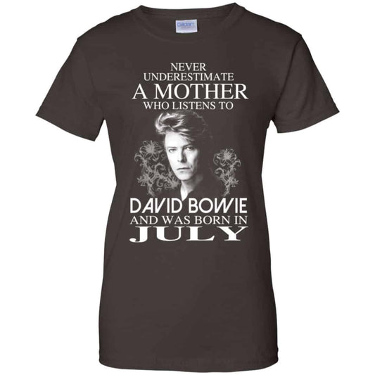 A Mother Who Listens To David Bowie And Was Born In July T-Shirts, Hoodie, Tank