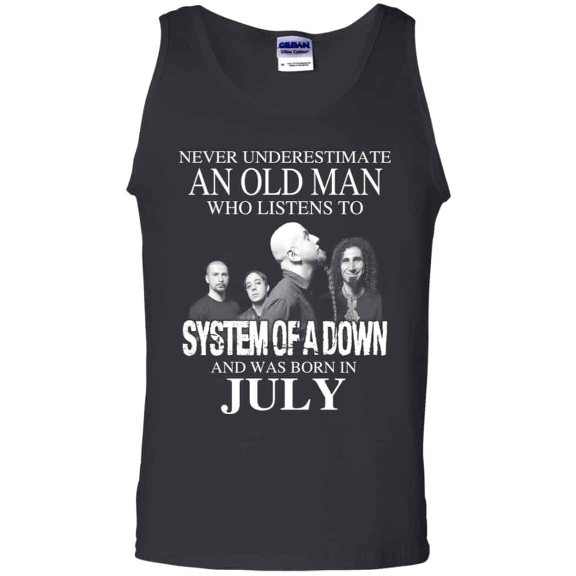 An Old Man Who Listens To System Of A Down And Was Born In July T-Shirts, Hoodie, Tank