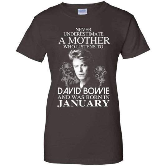 A Mother Who Listens To David Bowie And Was Born In January T-Shirts, Hoodie, Tank