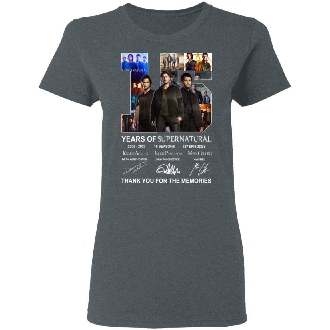 15 Years Of Supernatural Thank You For My Memories Shirt, Hoodie, Tank