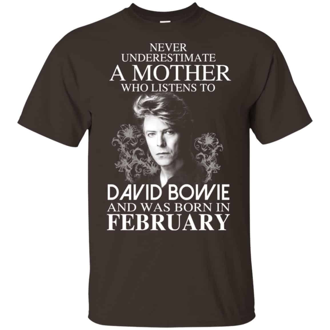 A Mother Who Listens To David Bowie And Was Born In February T-Shirts, Hoodie, Tank