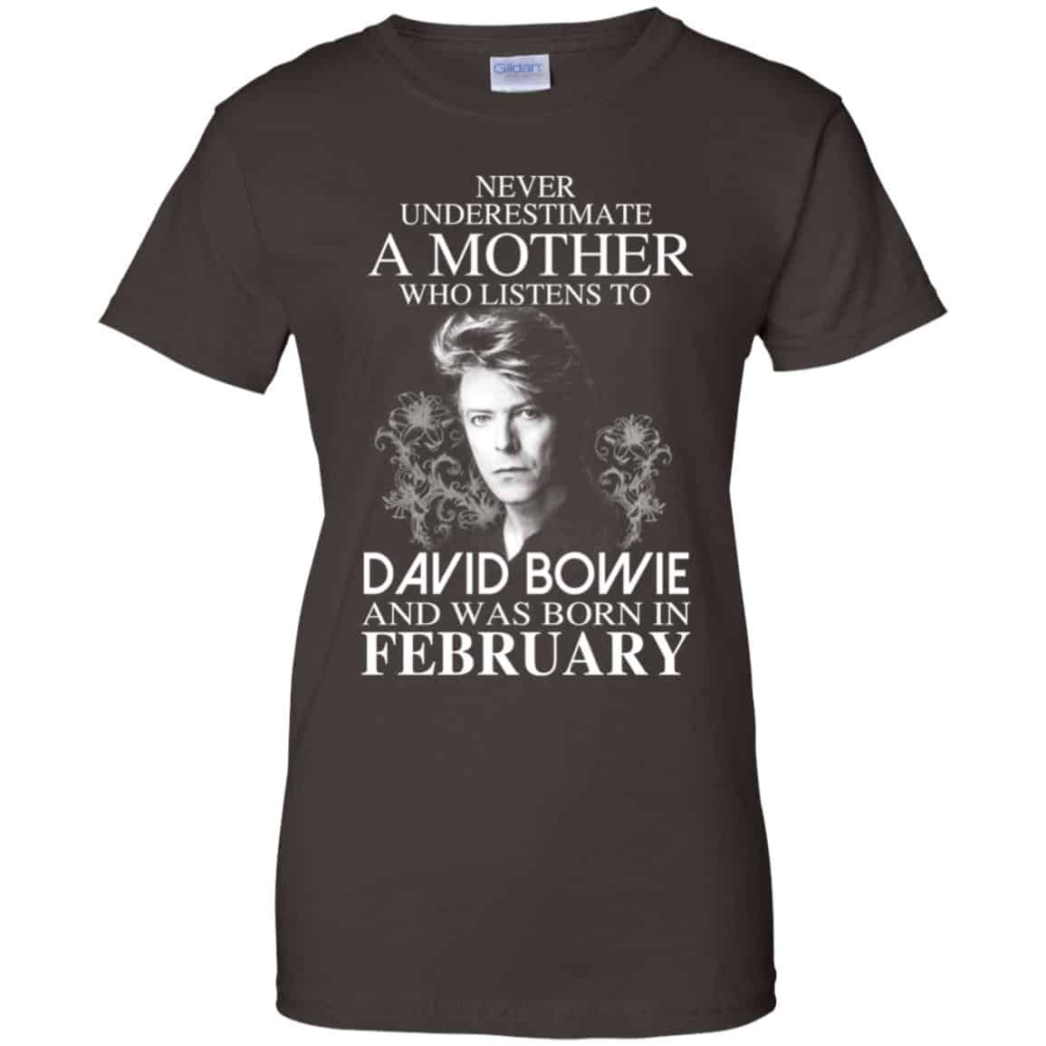 A Mother Who Listens To David Bowie And Was Born In February T-Shirts, Hoodie, Tank