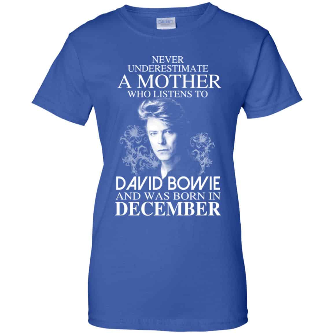 A Mother Who Listens To David Bowie And Was Born In December T-Shirts, Hoodie, Tank