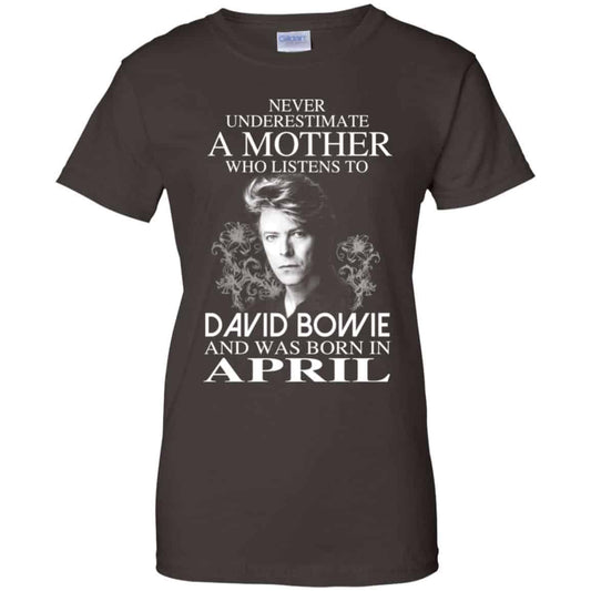 A Mother Who Listens To David Bowie And Was Born In April T-Shirts, Hoodie, Tank