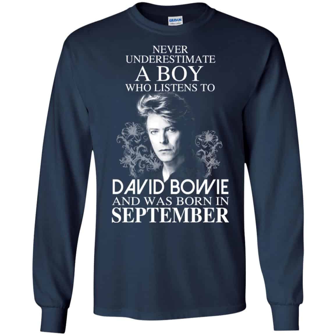 A Boy Who Listens To David Bowie And Was Born In September T-Shirts, Hoodie, Tank