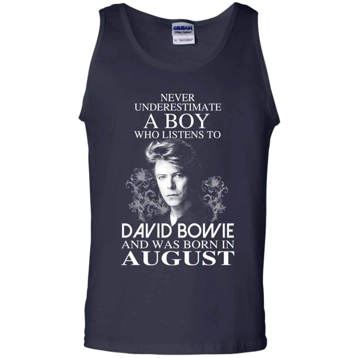 A Boy Who Listens To David Bowie And Was Born In August T-Shirts, Hoodie, Tank