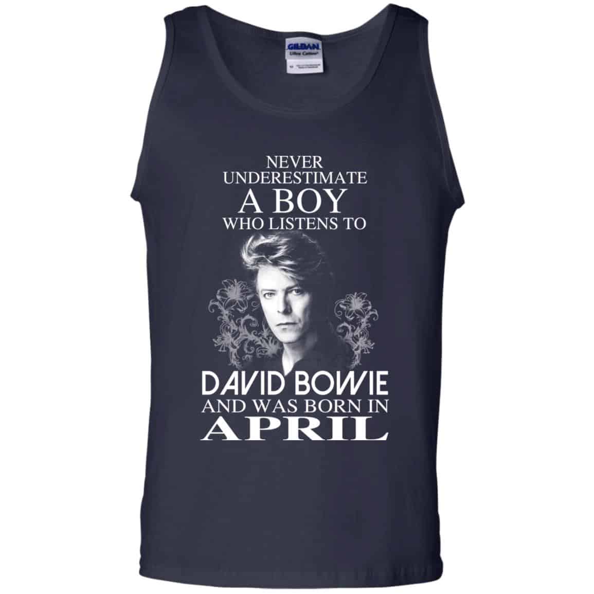 A Boy Who Listens To David Bowie And Was Born In April T-Shirts, Hoodie, Tank