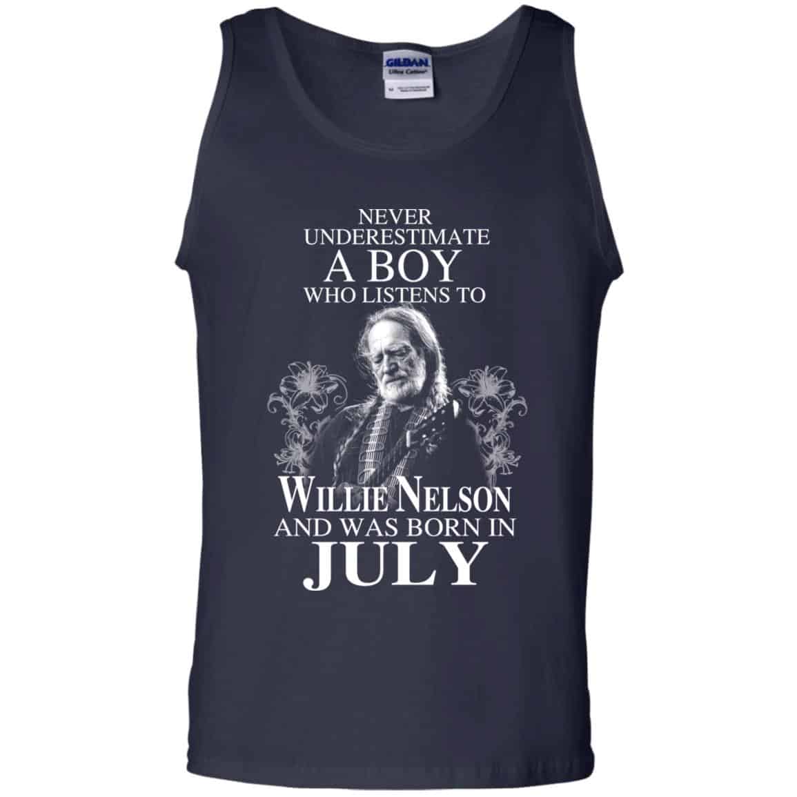 A Boy Who Listens To Willie Nelson And Was Born In July T-Shirts, Hoodie, Tank