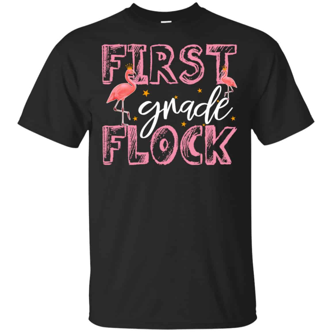 First Grade Flock Flamingo Shirt, Hoodie, Tank