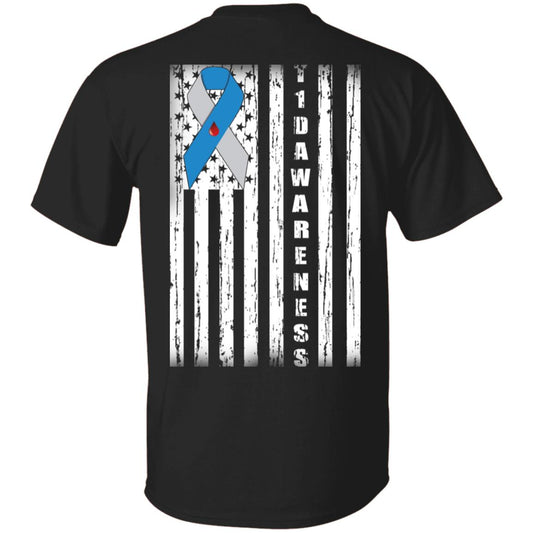 Type 1 Diabetes Awareness Support T1D Flag Ribbon Shirt, Hoodie, Tank