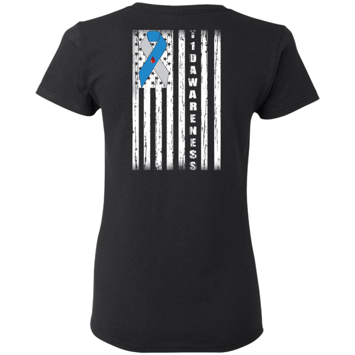 Type 1 Diabetes Awareness Support T1D Flag Ribbon Shirt, Hoodie, Tank