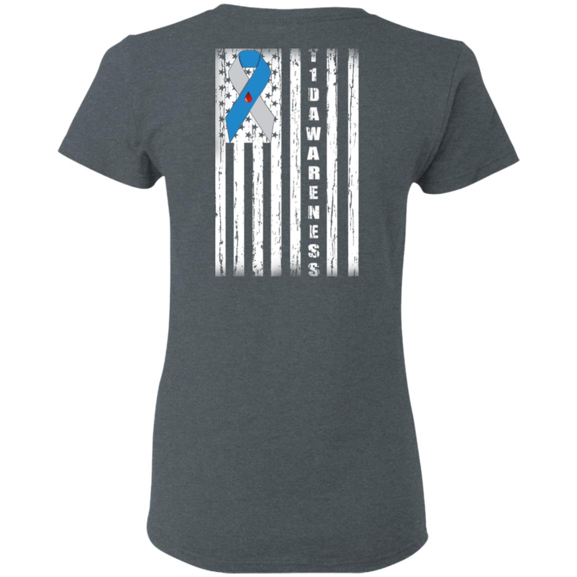Type 1 Diabetes Awareness Support T1D Flag Ribbon Shirt, Hoodie, Tank