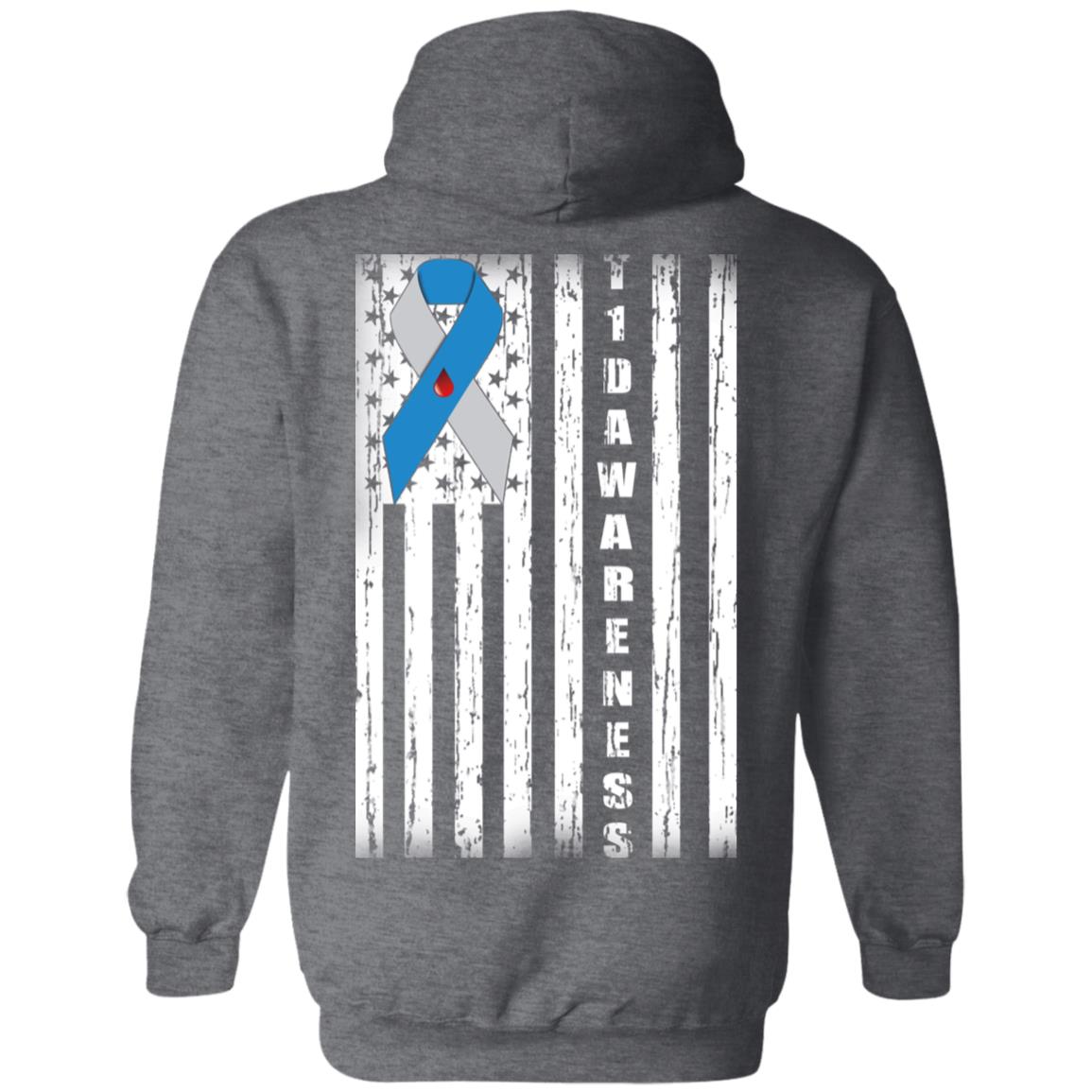 Type 1 Diabetes Awareness Support T1D Flag Ribbon Shirt, Hoodie, Tank