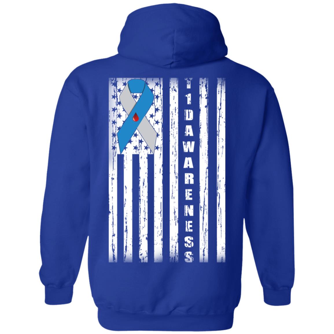 Type 1 Diabetes Awareness Support T1D Flag Ribbon Shirt, Hoodie, Tank