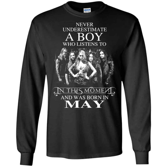 A Boy Who Listens To In This Moment And Was Born In May T-Shirts, Hoodie, Tank