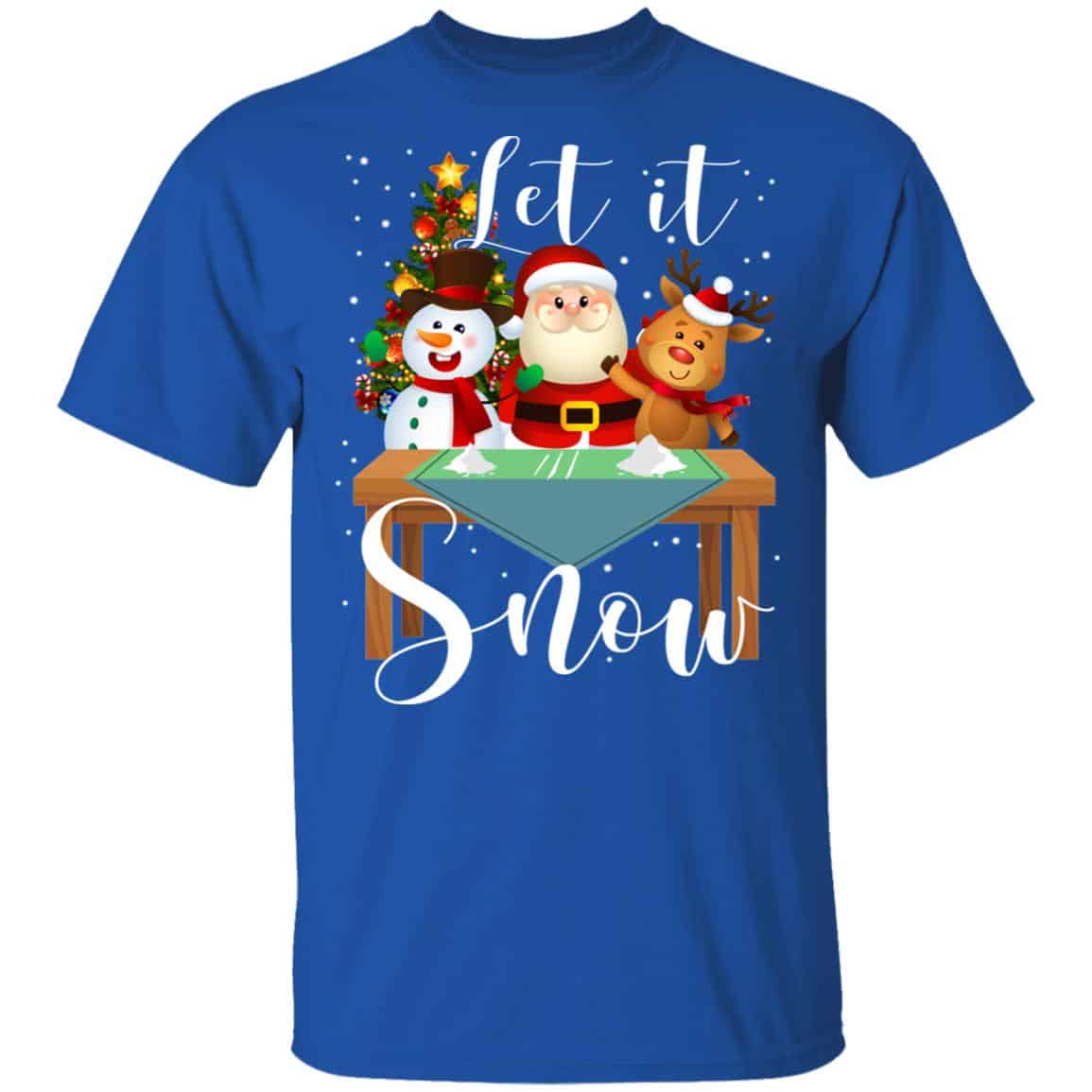 Santa Claus Reindeer Snowman Cocaine Let It Snow Shirt, Hoodie, Tank