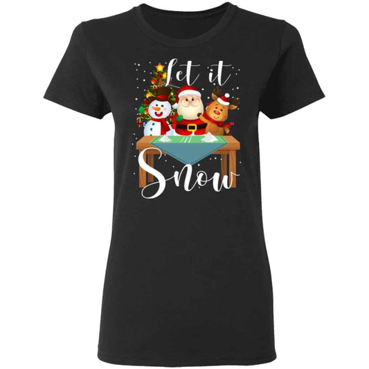 Santa Claus Reindeer Snowman Cocaine Let It Snow Shirt, Hoodie, Tank