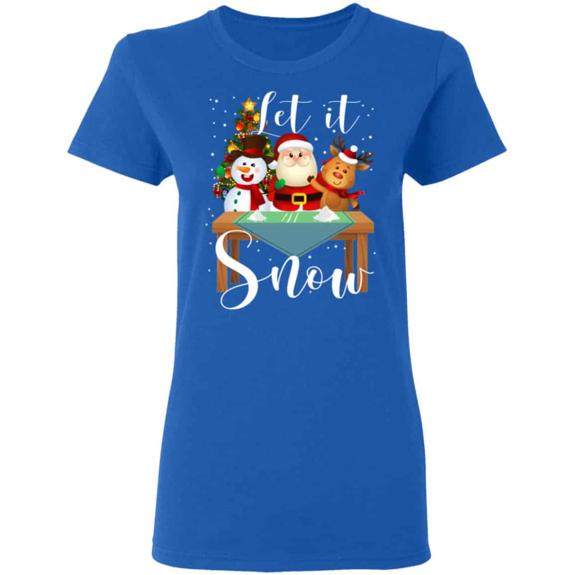 Santa Claus Reindeer Snowman Cocaine Let It Snow Shirt, Hoodie, Tank