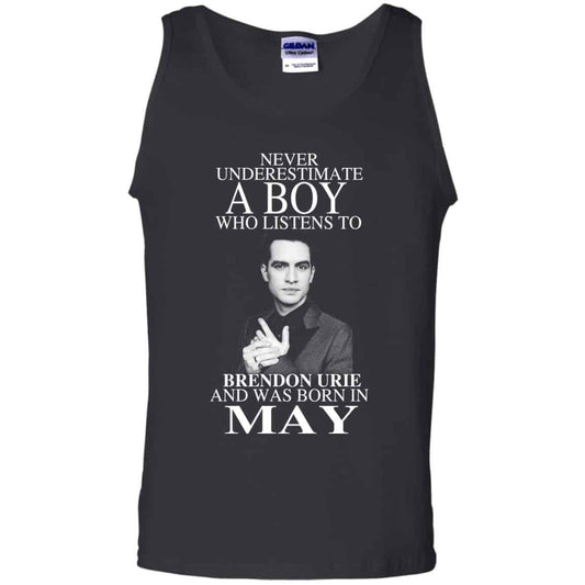 A Boy Who Listens To Brendon Urie And Was Born In May T-Shirts, Hoodie, Tank