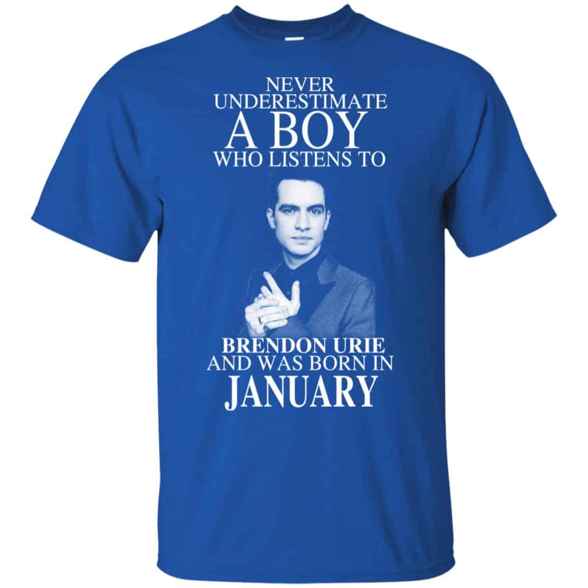 A Boy Who Listens To Brendon Urie And Was Born In January T-Shirts, Hoodie, Tank
