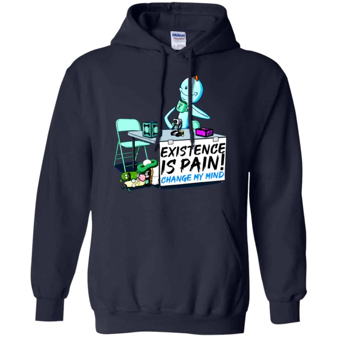 Rick And Morty: Mr. Meeseeks Existence Is Pain Change My Mind T-Shirts, Hoodie, Tank