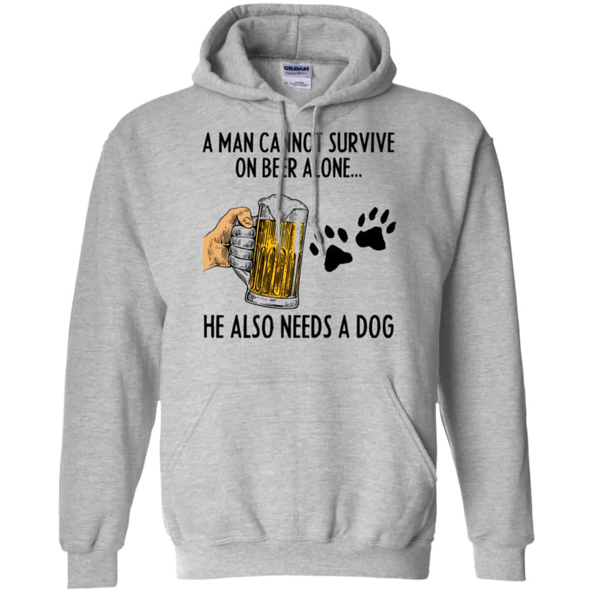 A Man Cannot Survive On Beer Alone He Also Needs A Dog Shirt, Hoodie, Tank