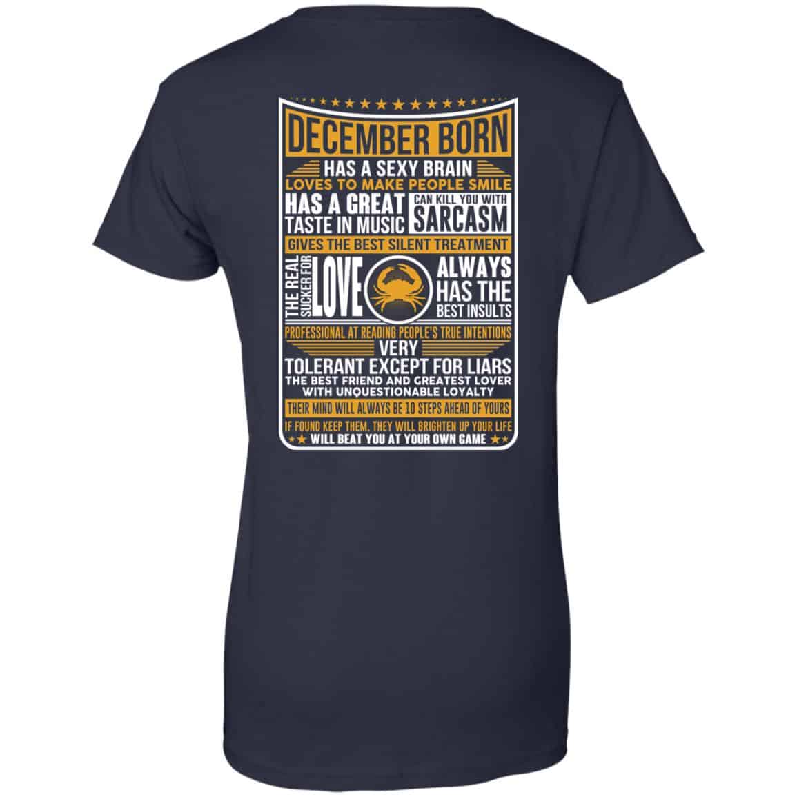 December Born Has A Sexy Brain Loves To Make People Smile T-Shirts, Hoodie, Tank