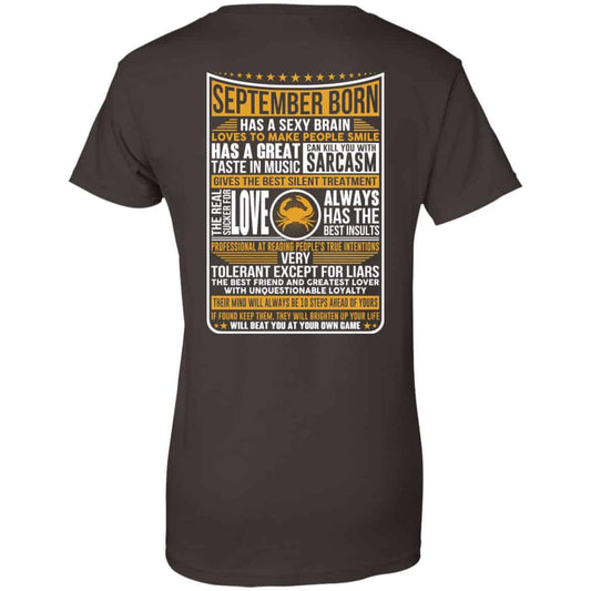 September Born Has A Sexy Brain Loves To Make People Smile T-Shirts, Hoodie, Tank