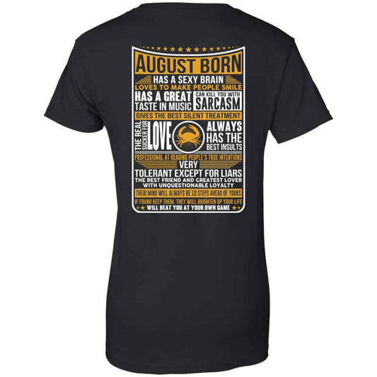 
	August Born Has A Sexy Brain Loves To Make People Smile T-Shirts, Hoodie, Tank