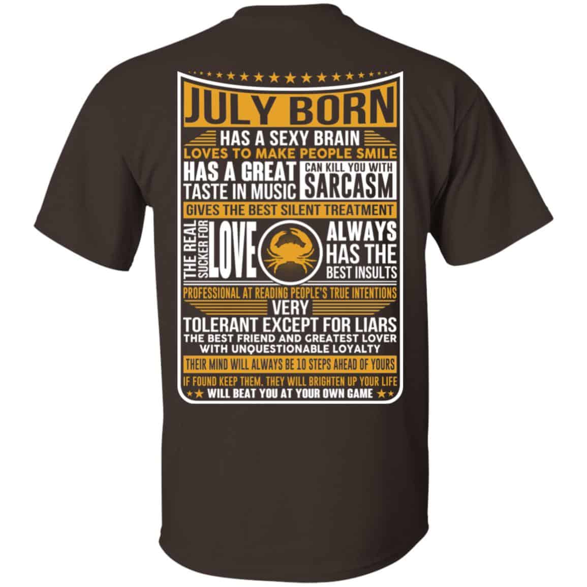 July Born Has A Sexy Brain Loves To Make People Smile T-Shirts, Hoodie, Tank