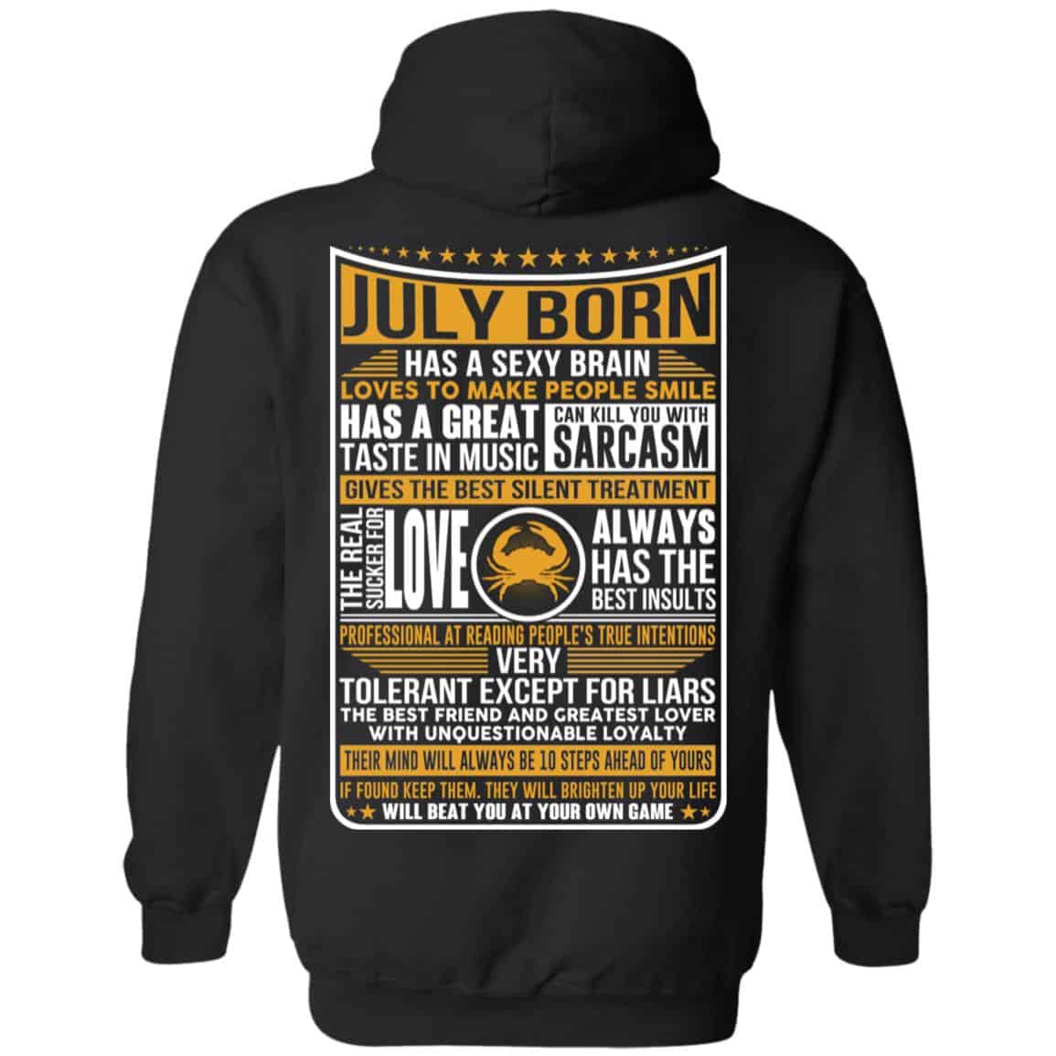 July Born Has A Sexy Brain Loves To Make People Smile T-Shirts, Hoodie, Tank