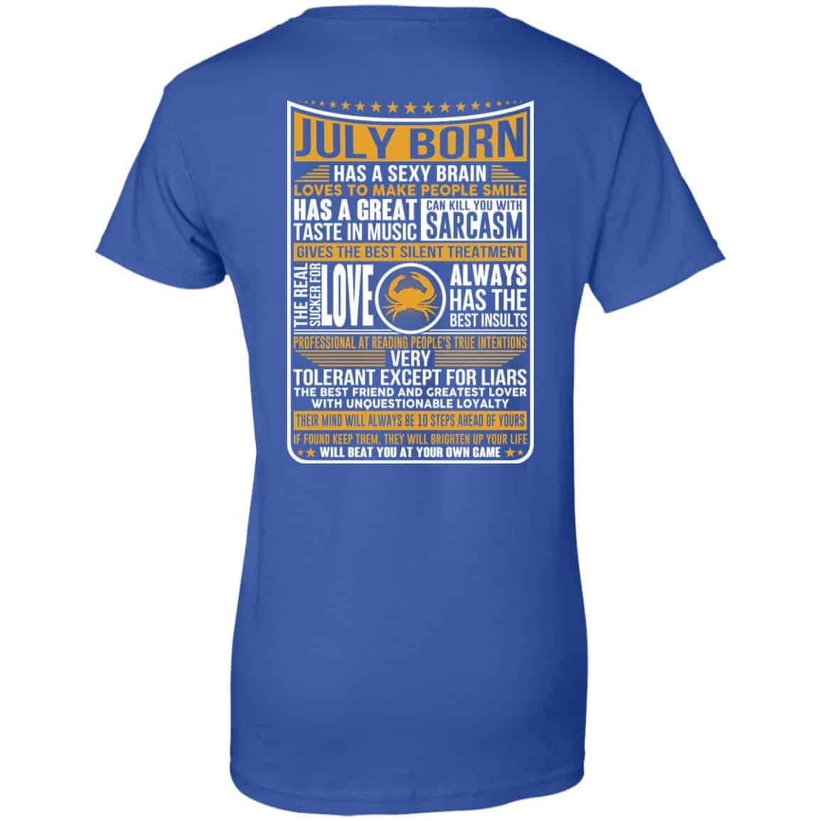 July Born Has A Sexy Brain Loves To Make People Smile T-Shirts, Hoodie, Tank