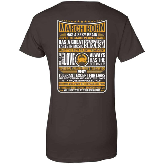 March Born Has A Sexy Brain Loves To Make People Smile T-Shirts, Hoodie, Tank