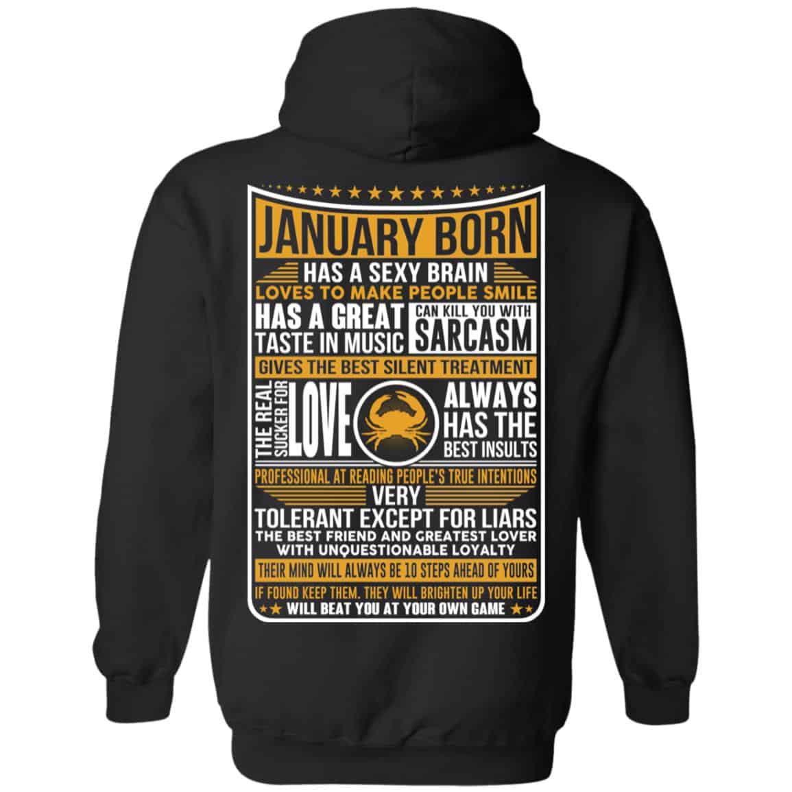 January Born Has A Sexy Brain Loves To Make People Smile T-Shirts, Hoodie, Tank