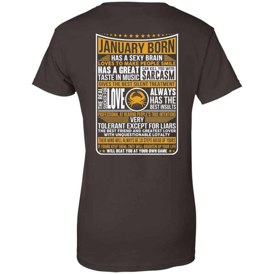 January Born Has A Sexy Brain Loves To Make People Smile T-Shirts, Hoodie, Tank