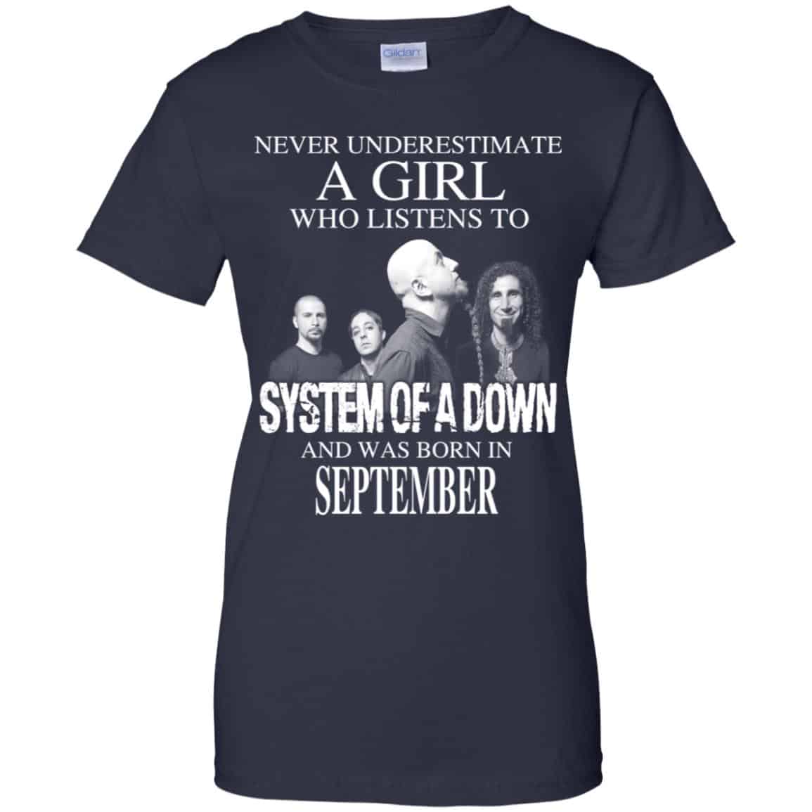 A Girl Who Listens To System Of A Down And Was Born In September T-Shirts, Hoodie, Tank