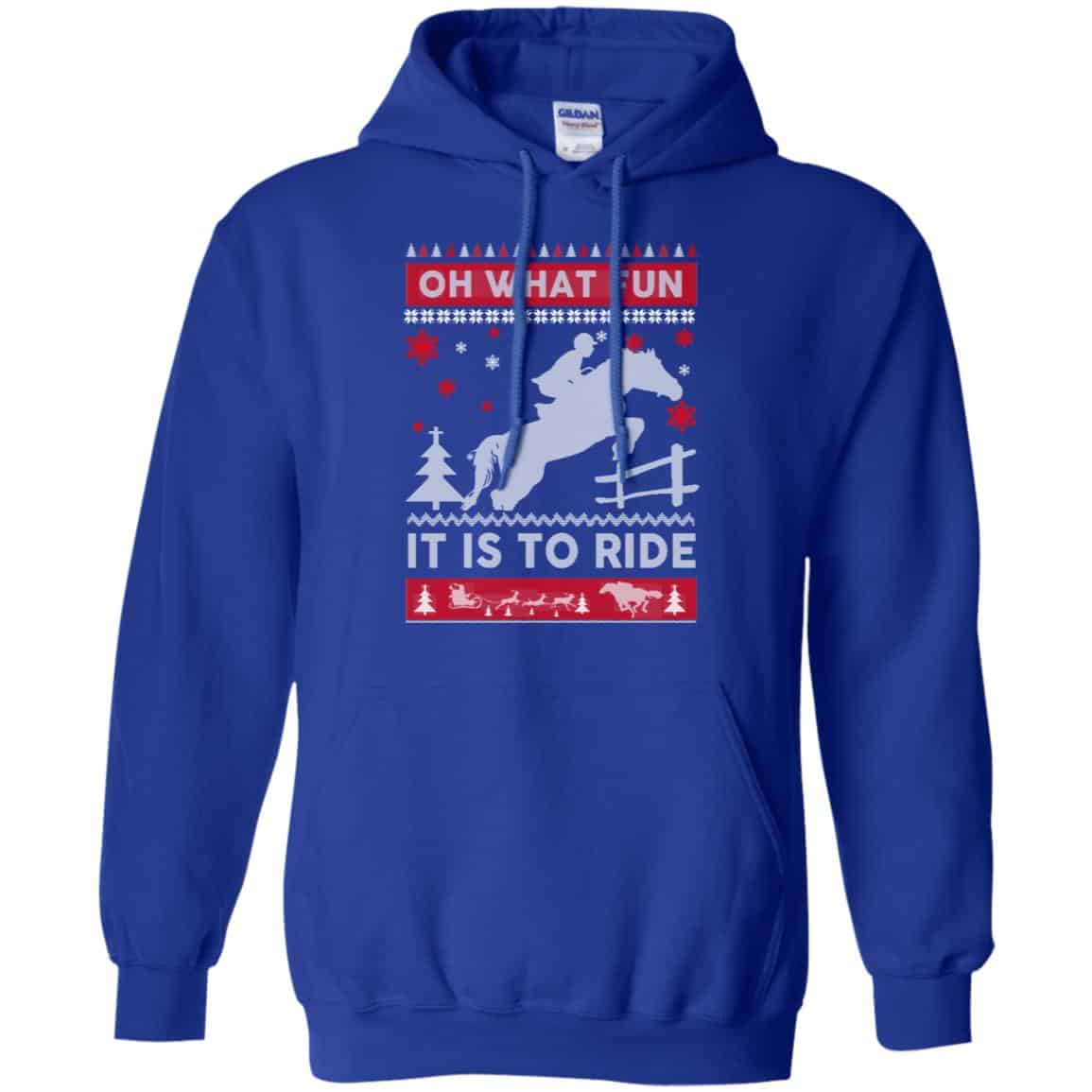 Horse Sweater Christmas Oh What Fun It Is To Ride T-Shirts, Hoodie, Sweater