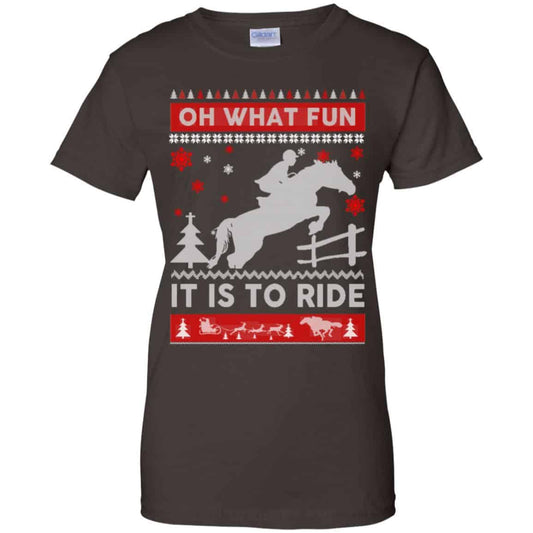 Horse Sweater Christmas Oh What Fun It Is To Ride T-Shirts, Hoodie, Sweater