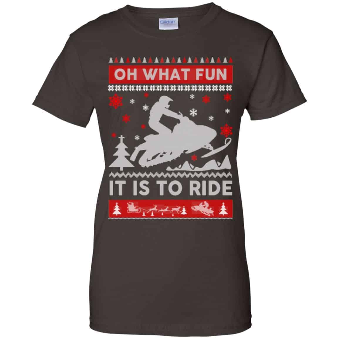 Snowmobile Sweater Christmas Oh What Fun It Is To Ride T-Shirts, Hoodie, Sweater