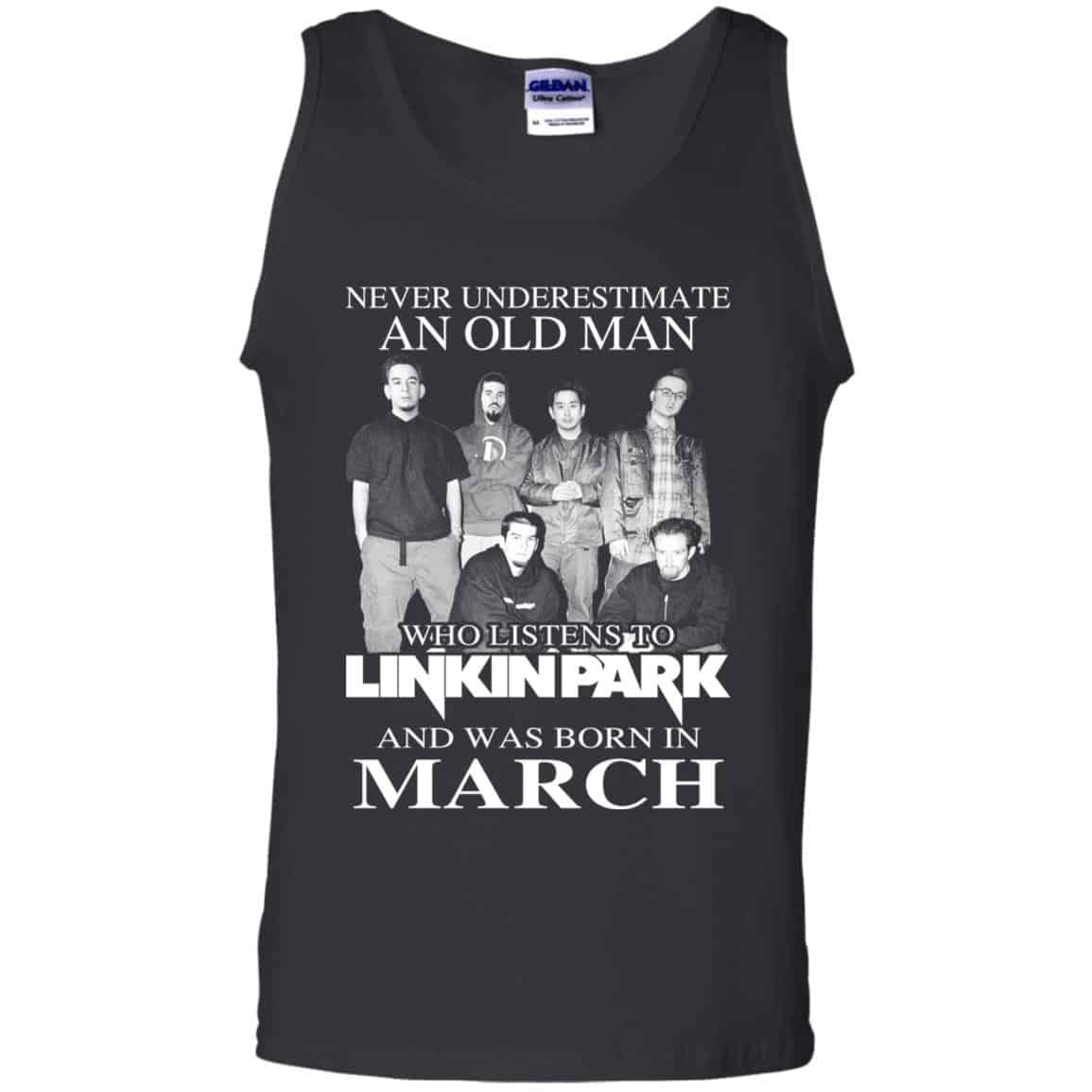 An Old Man Who Listens To Linkin Park And Was Born In March T-Shirts, Hoodie, Tank