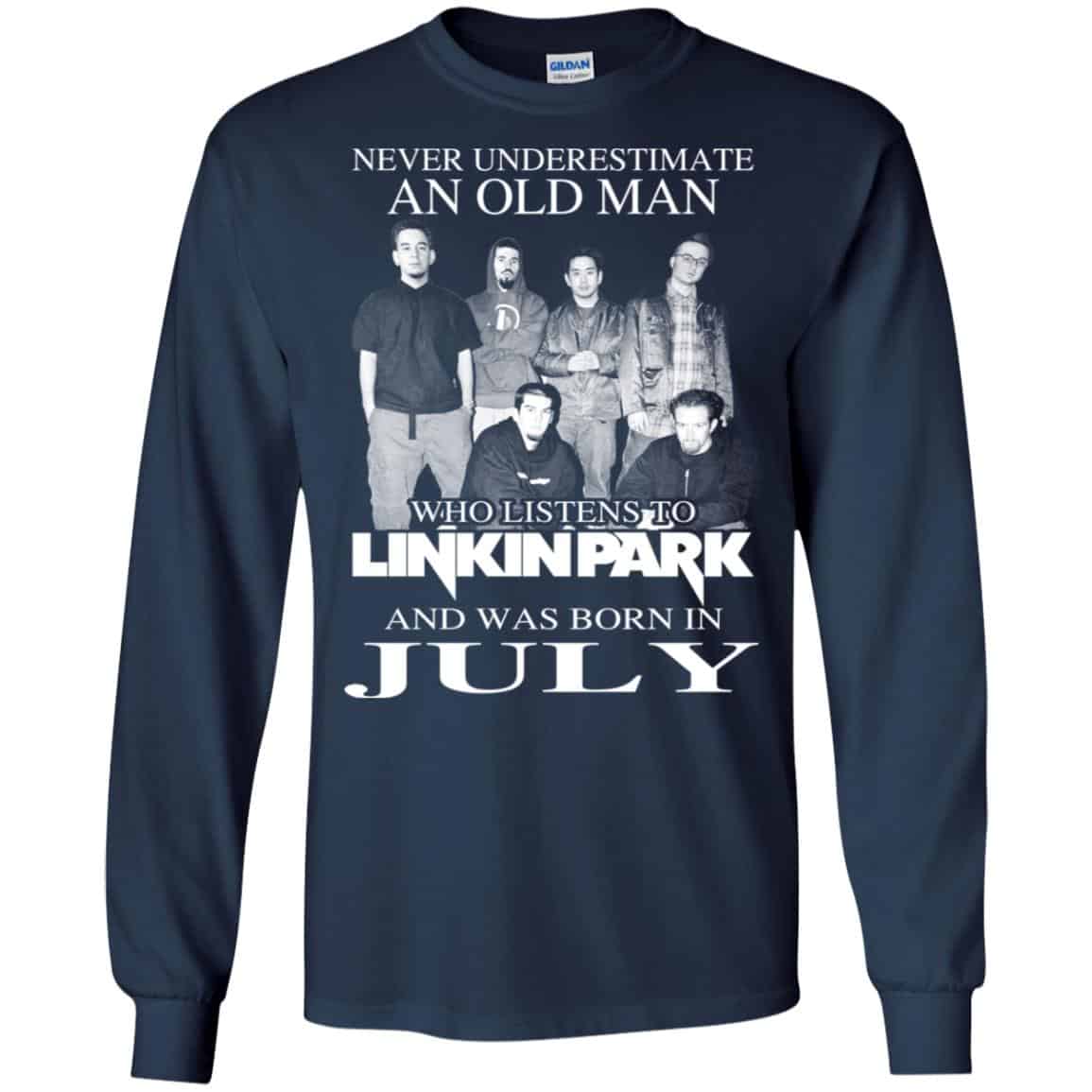 An Old Man Who Listens To Linkin Park And Was Born In July T-Shirts, Hoodie, Tank