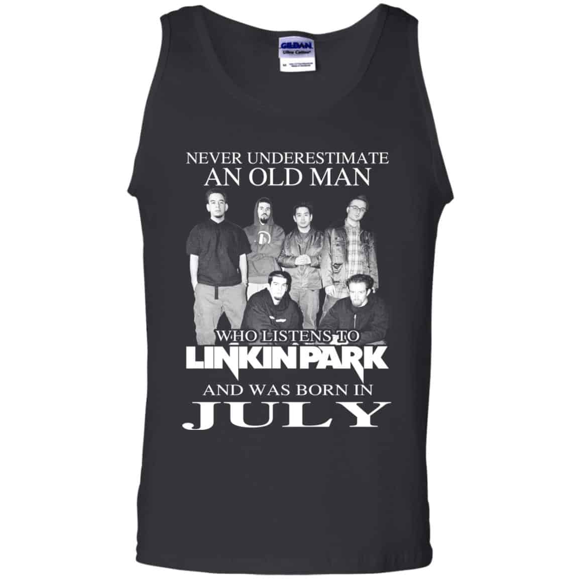 An Old Man Who Listens To Linkin Park And Was Born In July T-Shirts, Hoodie, Tank