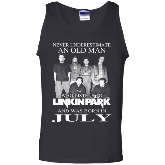 An Old Man Who Listens To Linkin Park And Was Born In July T-Shirts, Hoodie, Tank