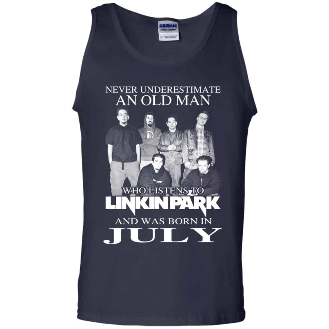 An Old Man Who Listens To Linkin Park And Was Born In July T-Shirts, Hoodie, Tank
