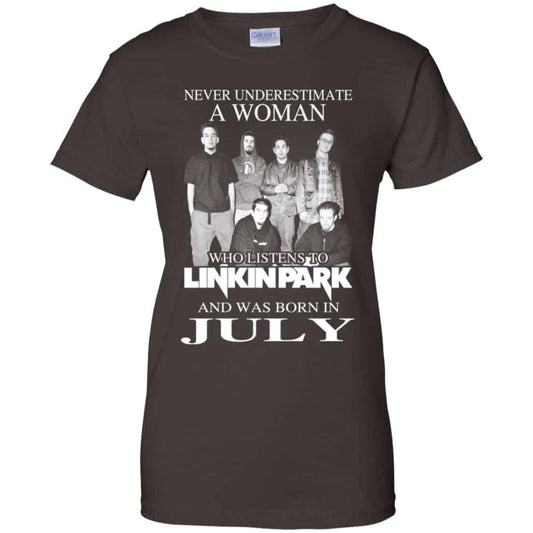 A Woman Who Listens To Linkin Park And Was Born In July T-Shirts, Hoodie, Tank