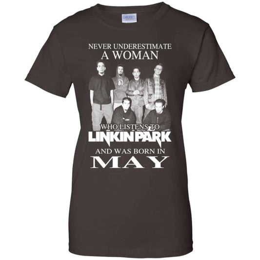 A Woman Who Listens To Linkin Park And Was Born In May T-Shirts, Hoodie, Tank