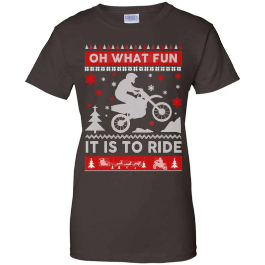 Motocross Sweater Christmas Oh What Fun It Is To Ride T-Shirts, Hoodie, Sweater