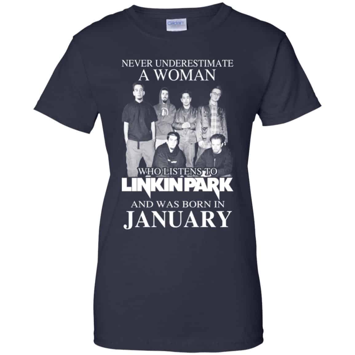 A Woman Who Listens To Linkin Park And Was Born In January T-Shirts, Hoodie, Tank