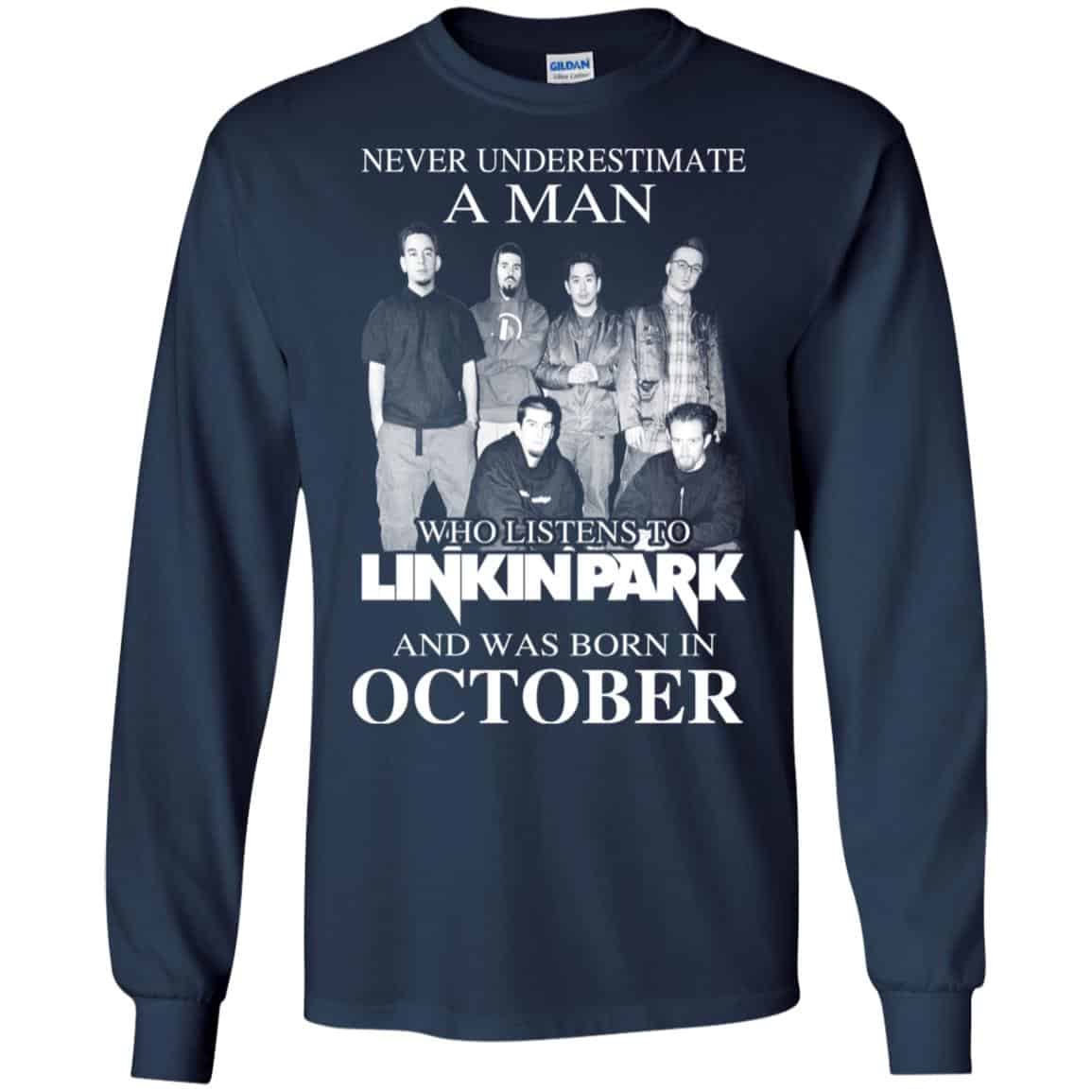 A Man Who Listens To Linkin Park And Was Born In October T-Shirts, Hoodie, Tank