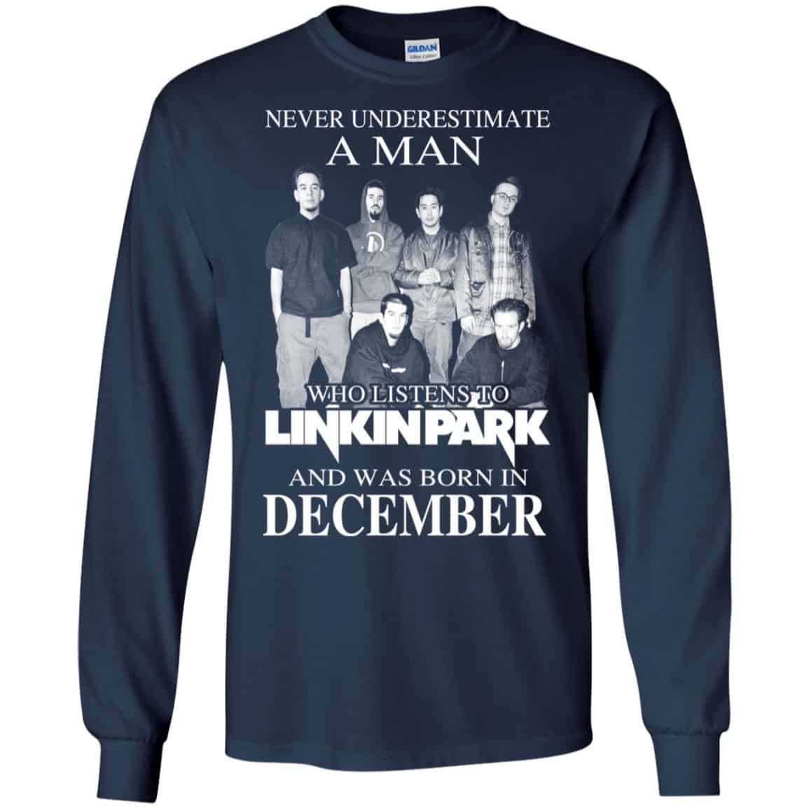 A Man Who Listens To Linkin Park And Was Born In December T-Shirts, Hoodie, Tank